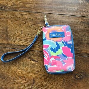 Lilly Pulitzer Pink and Blue Tropical Phone Case